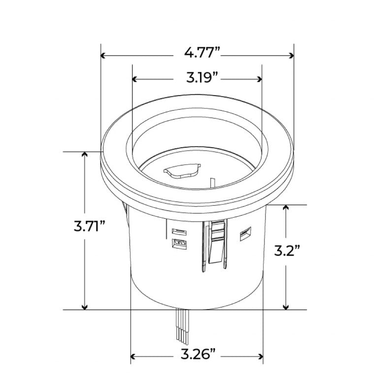 LED Ring Stainless Steel Cup Holder