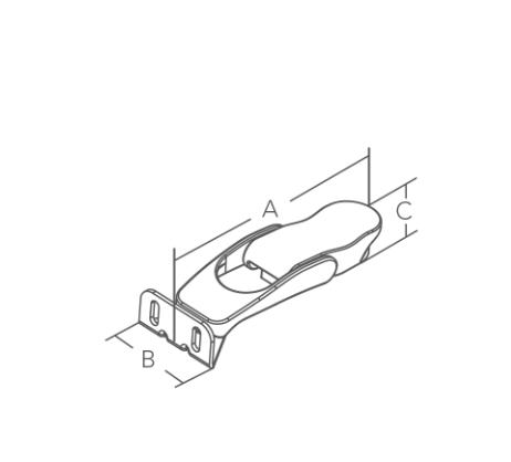 Over Center Latch with 90° Strike