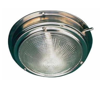 5-1/2" Stainless Steel Dome Light - 4" Lens, 12V