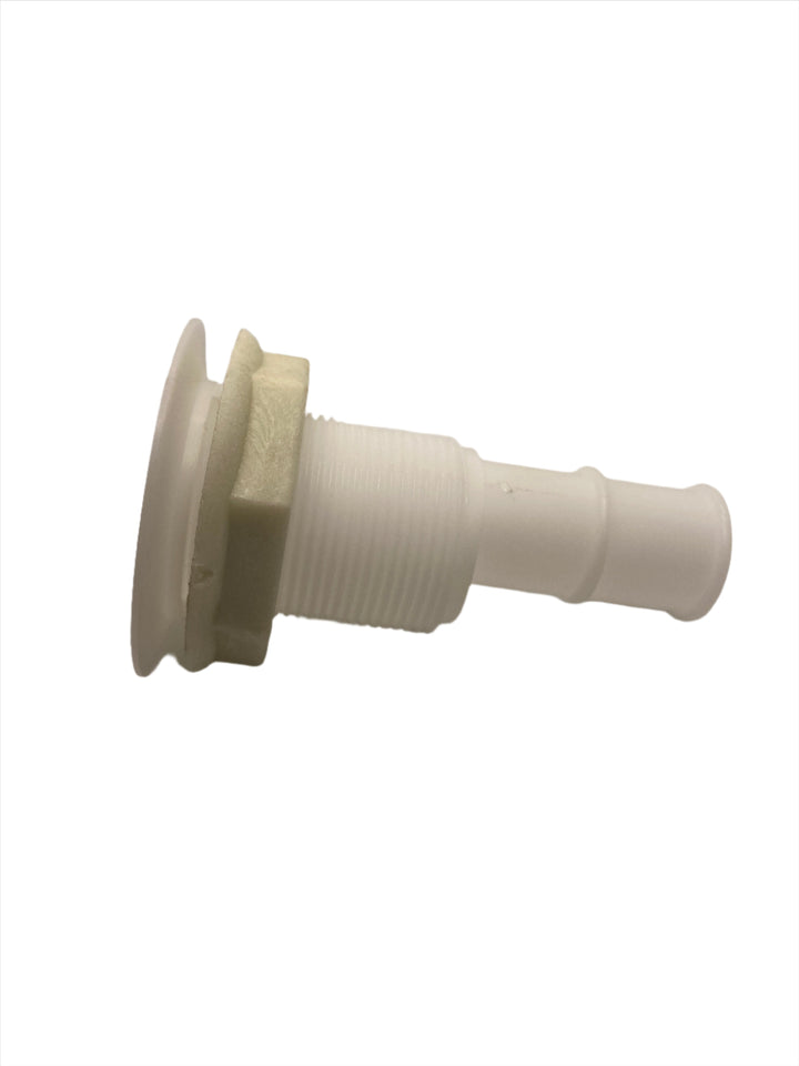 1 1/8 " Short Thread Drain - White