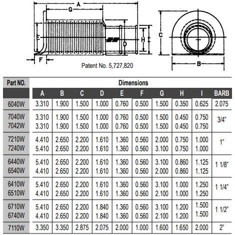 2" L-Head Drain Thru Hull