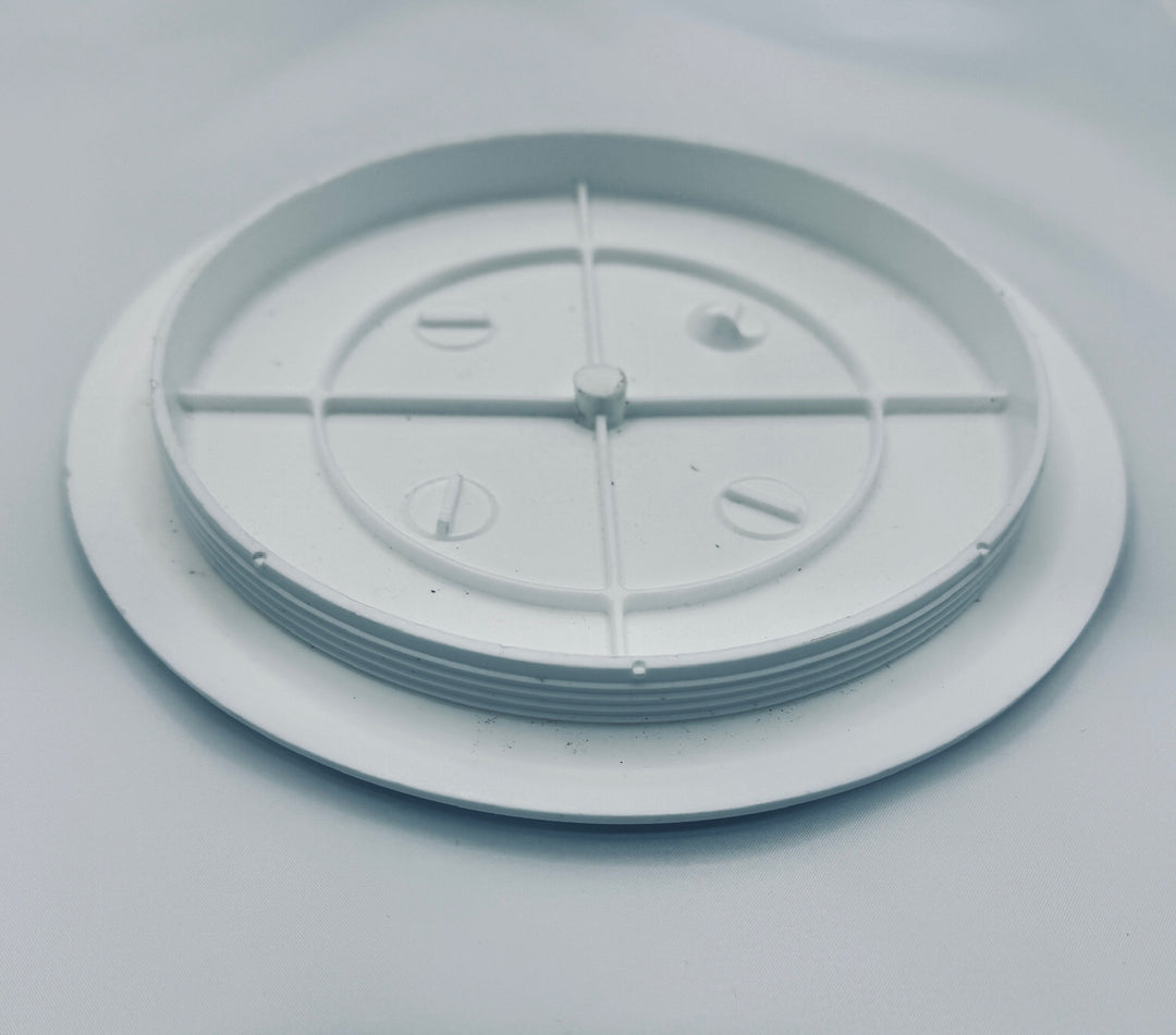 6" Solid White Inspection Port Cover