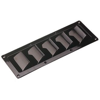 Vent grill, black, 5 louvers