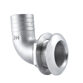 Stainless Steel Compact Elbow Thru Hull for 1 1/2" hose