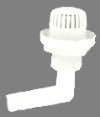 White Plastic Elbow Fluted Tank Vent