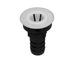 1" Straight drain w- flange and basket
