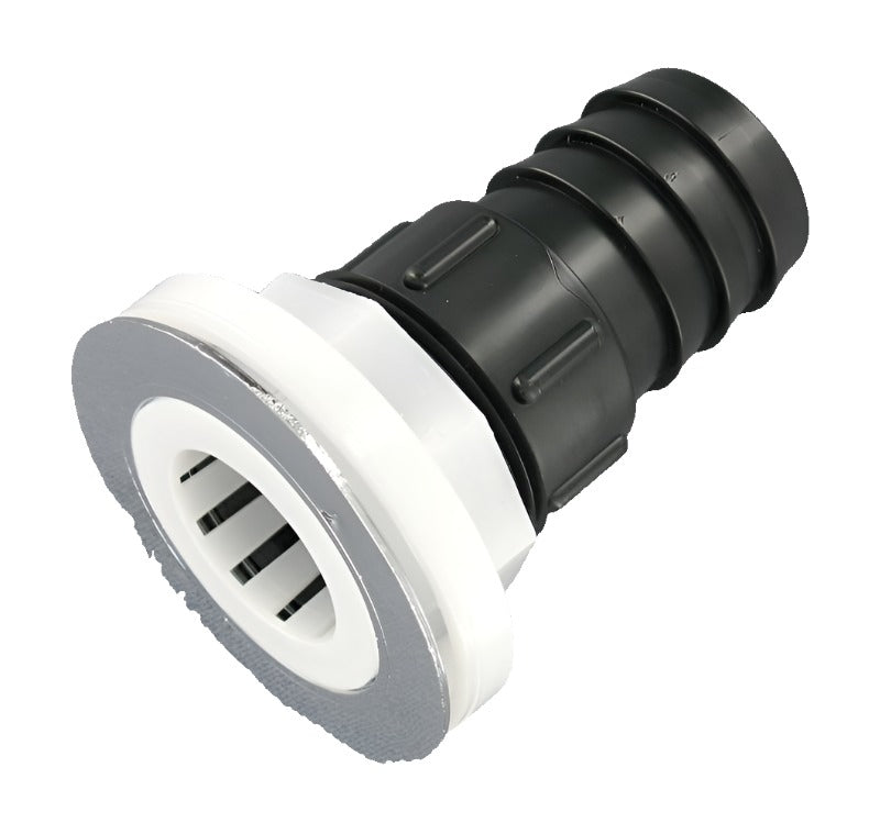 Straight 1 1/2" chrome drain with basket