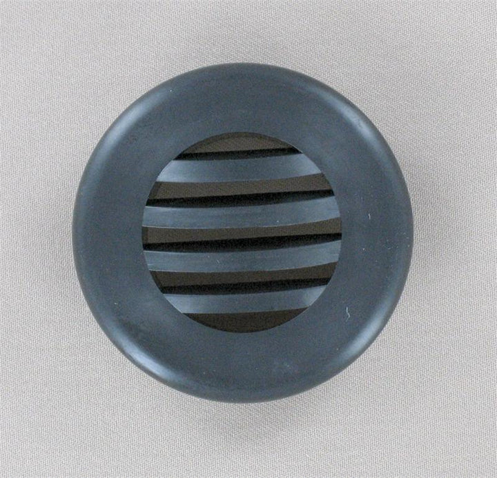 1" louvered impact vent, black