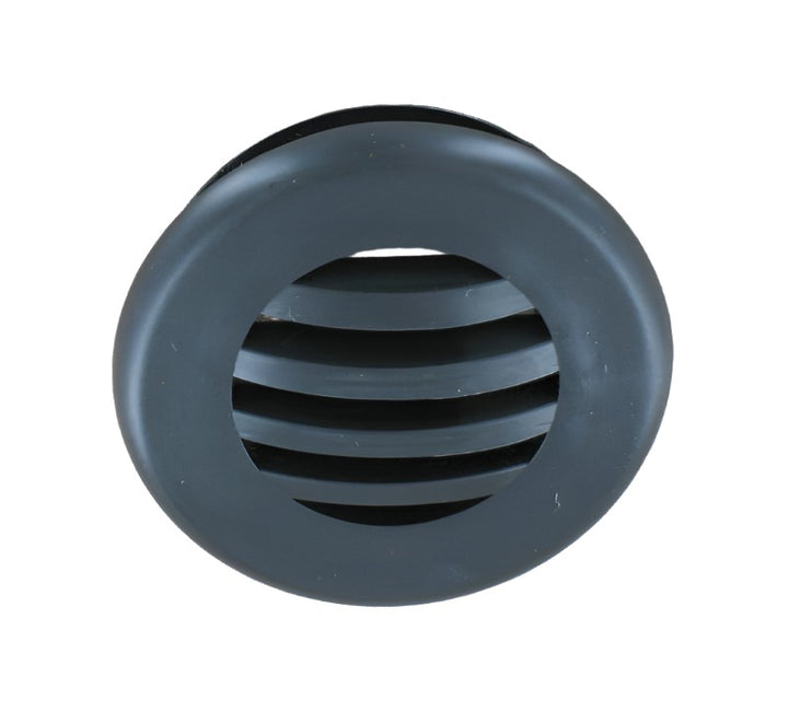 1" louvered impact vent, black