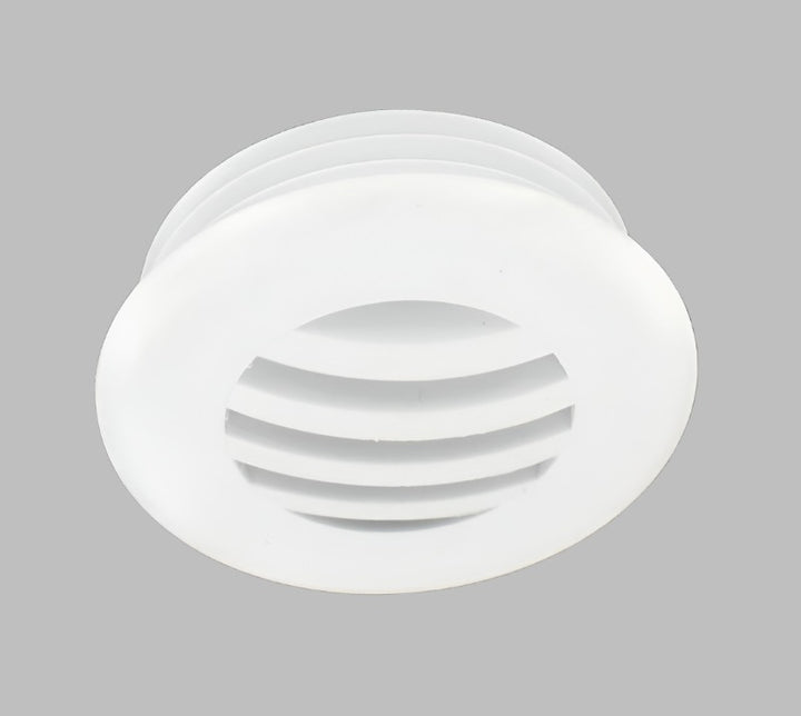 1" louvered impact vent, white