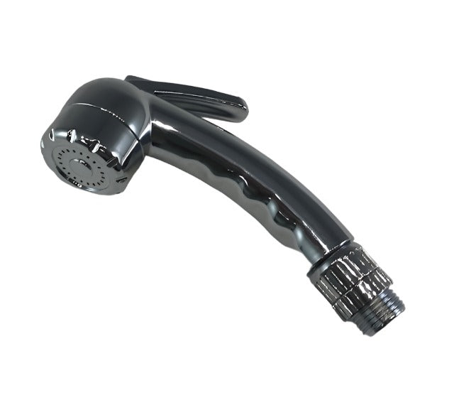 Stowaway transom shower chrome sprayer