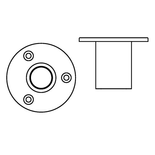 1" flush mount stainless steel flag pole socket