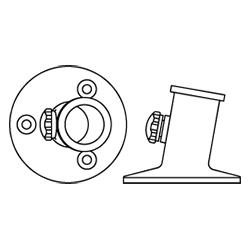 1 1/4" stainless steel flag pole socket