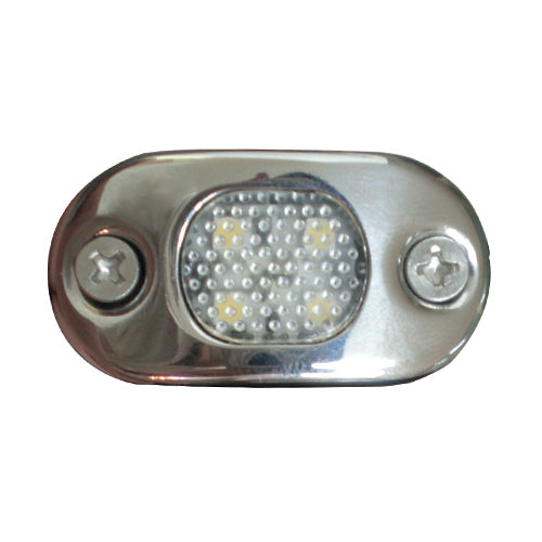 Stainless steel oblong surface mount LED courtesy light
