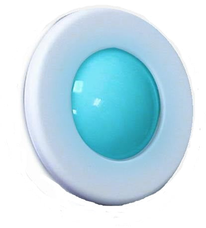 Blue-White LED overhead light white trim ring