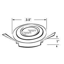 Brushed nickel deluxe recessed mount LED light