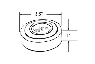 Chrome LED surface mount light with switch