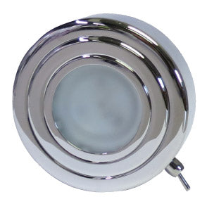 Chrome LED surface mount light with switch