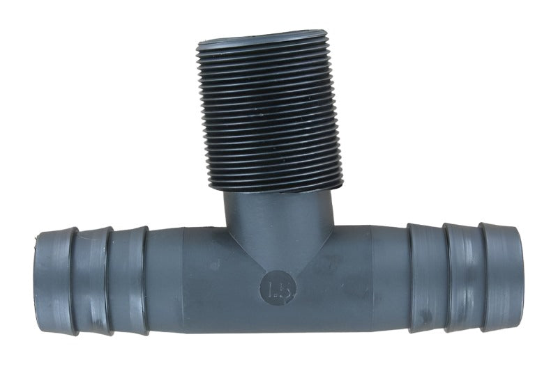 1 1/2" Barbed Tee w- threaded leg