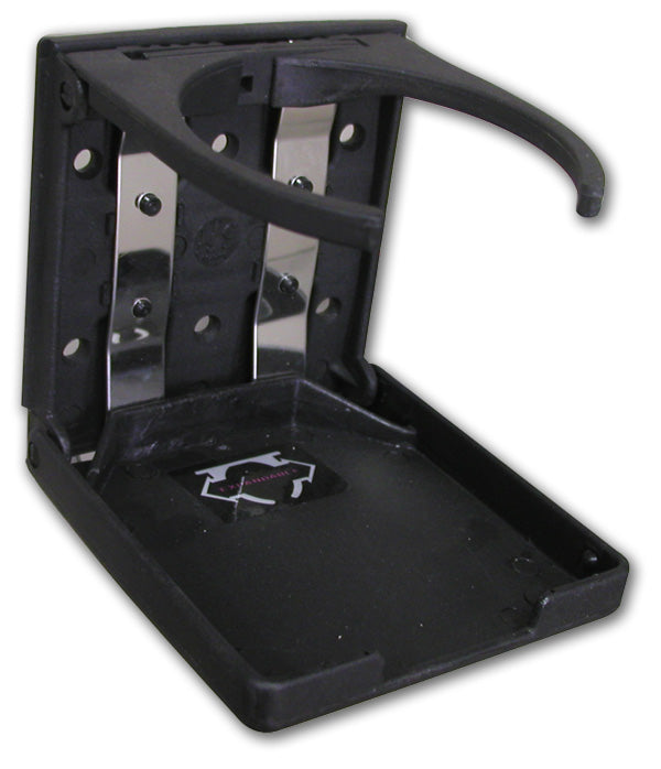 Fold down drinkholder, black