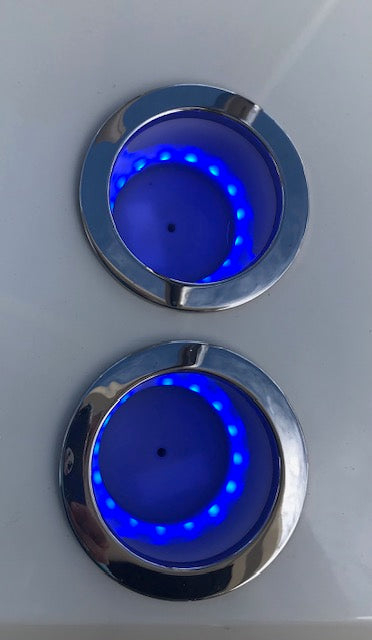 Blue LED lighted drink holder
