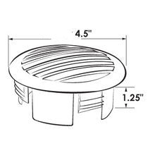 Beige domed vent grill for 4" hose