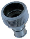 1 1/2" male pipe thread x 1" hose barb adapter
