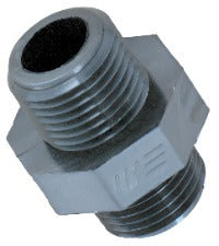 1/2" male pipe thread x 1/2" male pipe thread