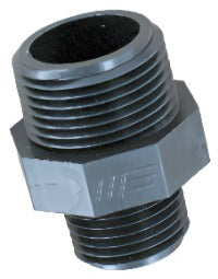 1/2" male pipe thread x 3/4" male pipe thread