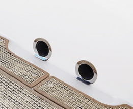 Stainless capped L head cockpit drain, 1 1/2" hose