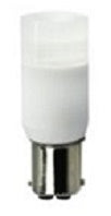 Diffused warm white LED double contact bayonet style replacement bulb