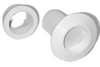 White Recessed Flapper Push-together Scupper