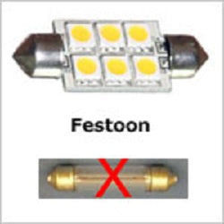 Blue festoon LED bulb