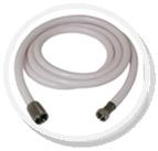 10' white reinforced nylon transom shower hose