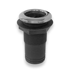 Stainless capped resin thru hull scupper 1 1/2" short