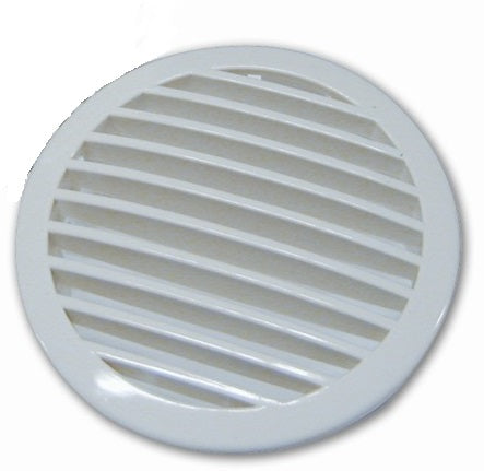 White plastic domed vent grill fits 3" hose