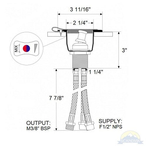 Recessed Mixer - White Ceramic