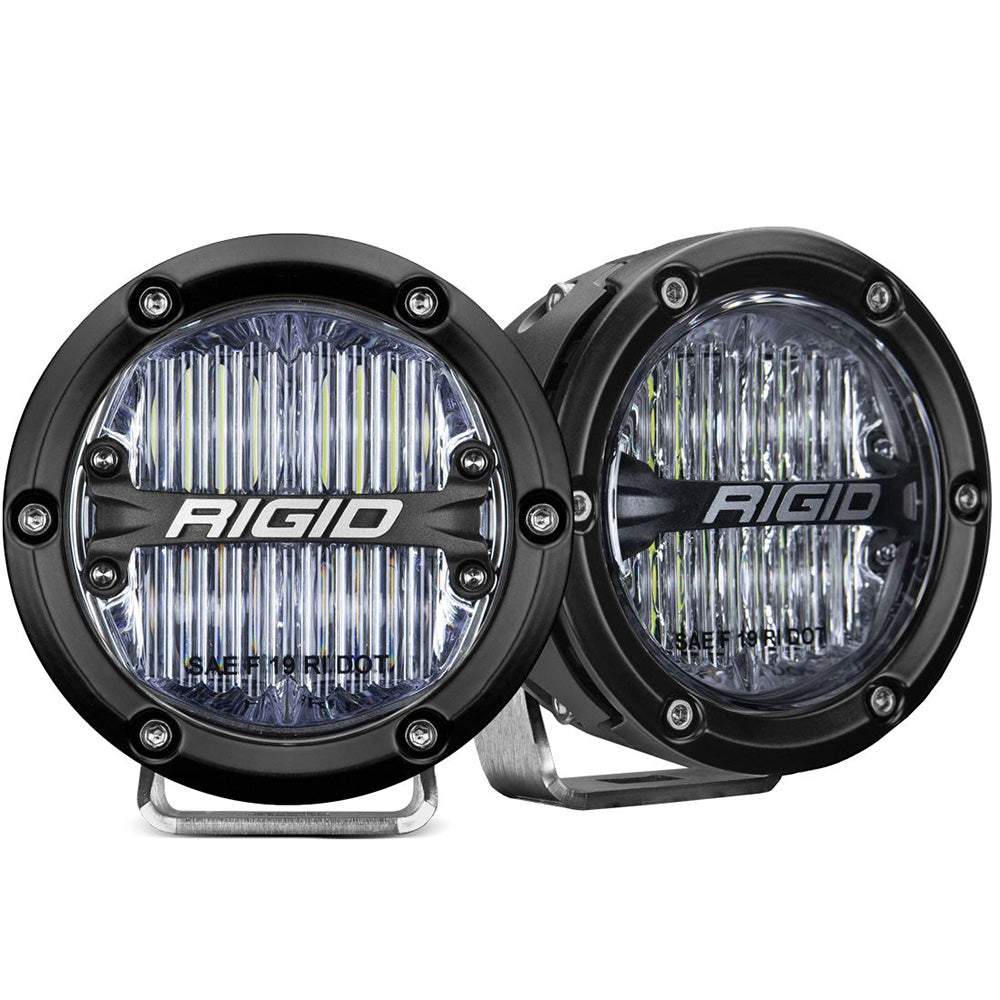 RIGID Industries 360Series 4 LED SAE Fog Beam  White  Set of 2 36120