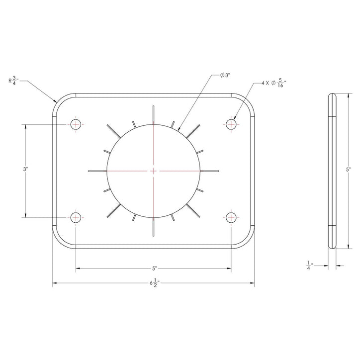 TACO Grand Slam 300 Universal Backing Plate fGS300  GS390  Pair BP0300BSY1