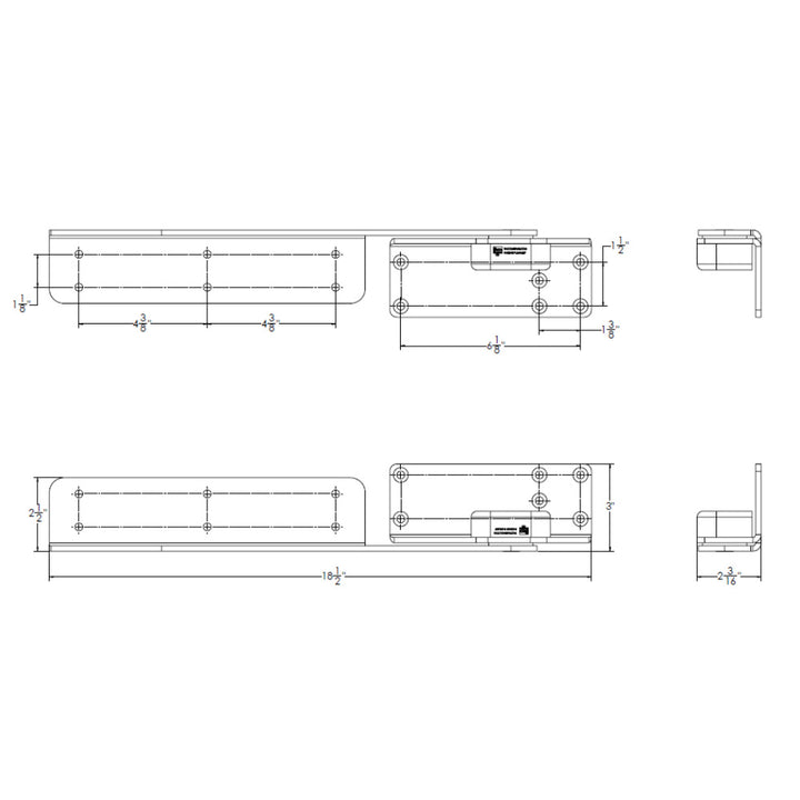 TACO Command Ratchet Hinge  1812  316 Stainless Steel Polished wHard Stop H250048