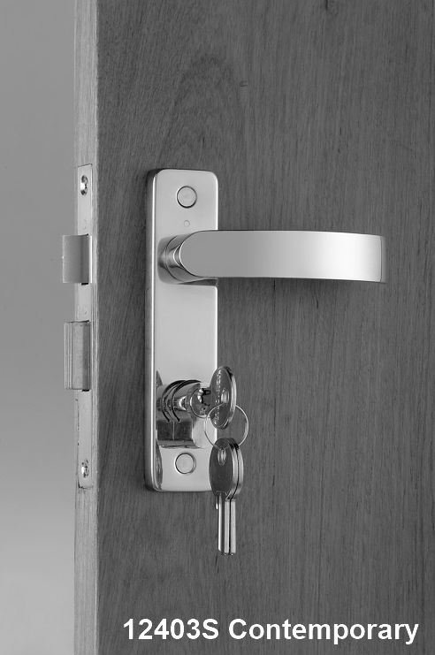 Door Handle with Deadbolt/Key Left Outward