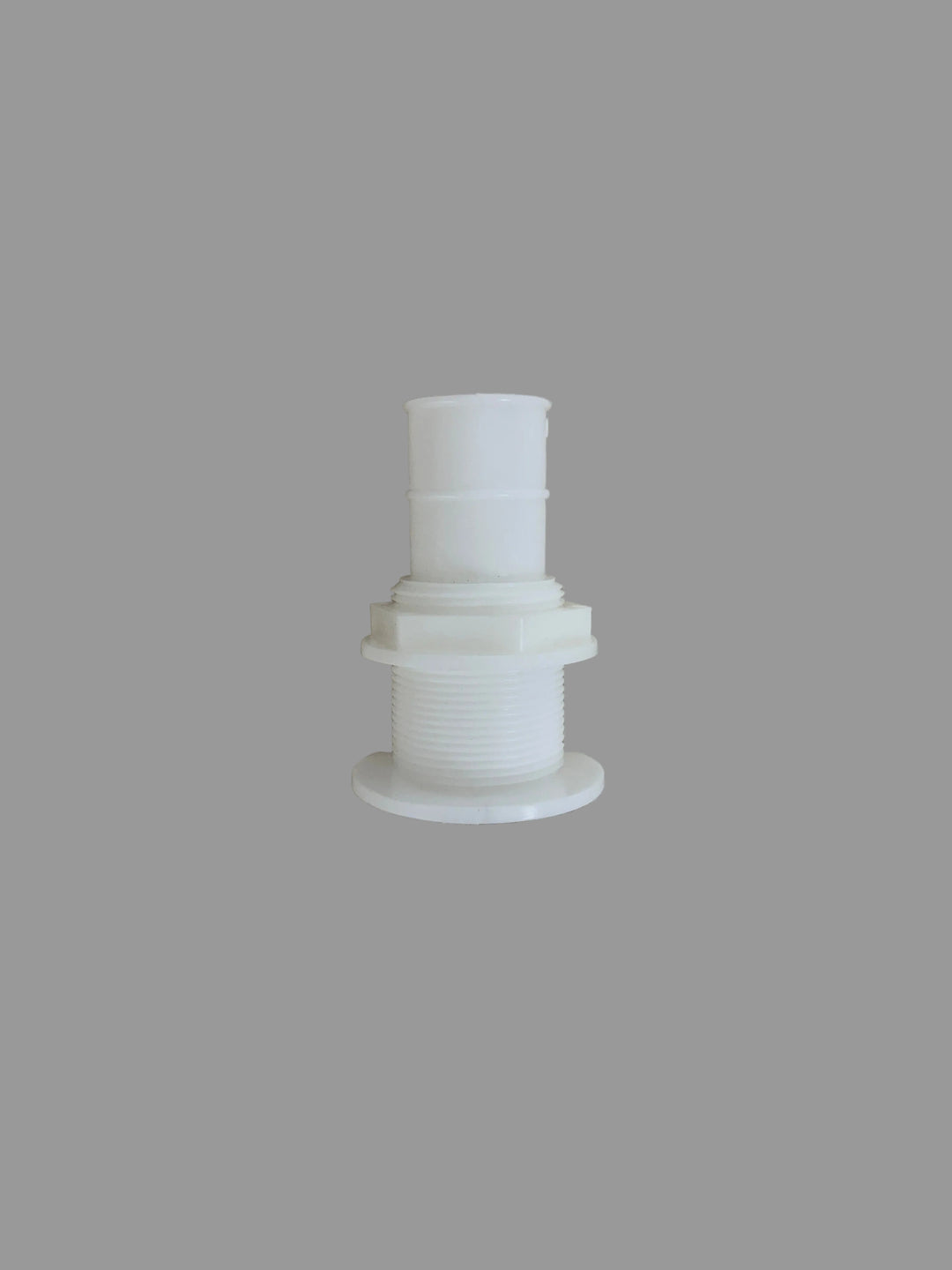 Title: 1-1/2" Barb Thru-Hull Short L-Head with Nut – UV Resistant Marine Drain Fitting