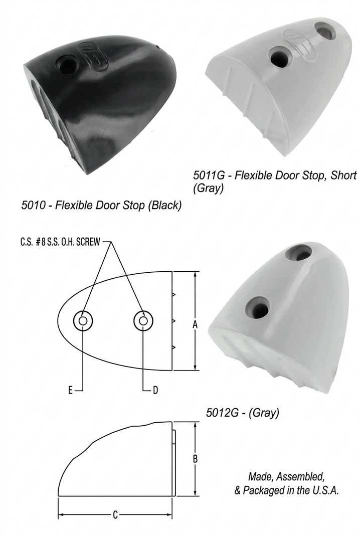 Flexible Door Stop | Heavy-Duty Marine Cabin & Hatch Hardware