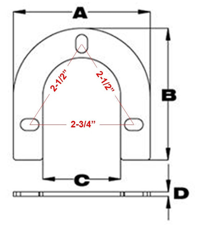 Stainless Rod Holder Backing Plate