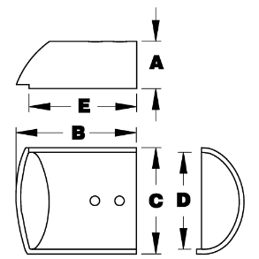 Stainless Steel Medium Profile End Cap - Left