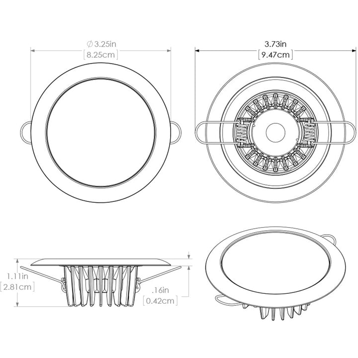 Lumitec Mirage Flush Mount Down Light Spectrum RGBW  Glass Bezel 113197