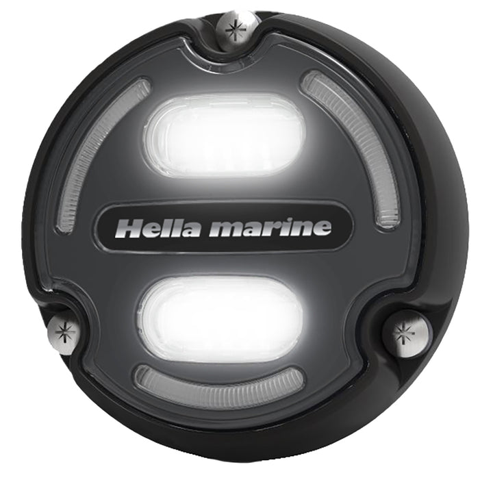 Hella Marine Apelo A2 Blue White Underwater Light  3000 Lumens  Black Housing  Charcoal Lens wEdge Light 016147001
