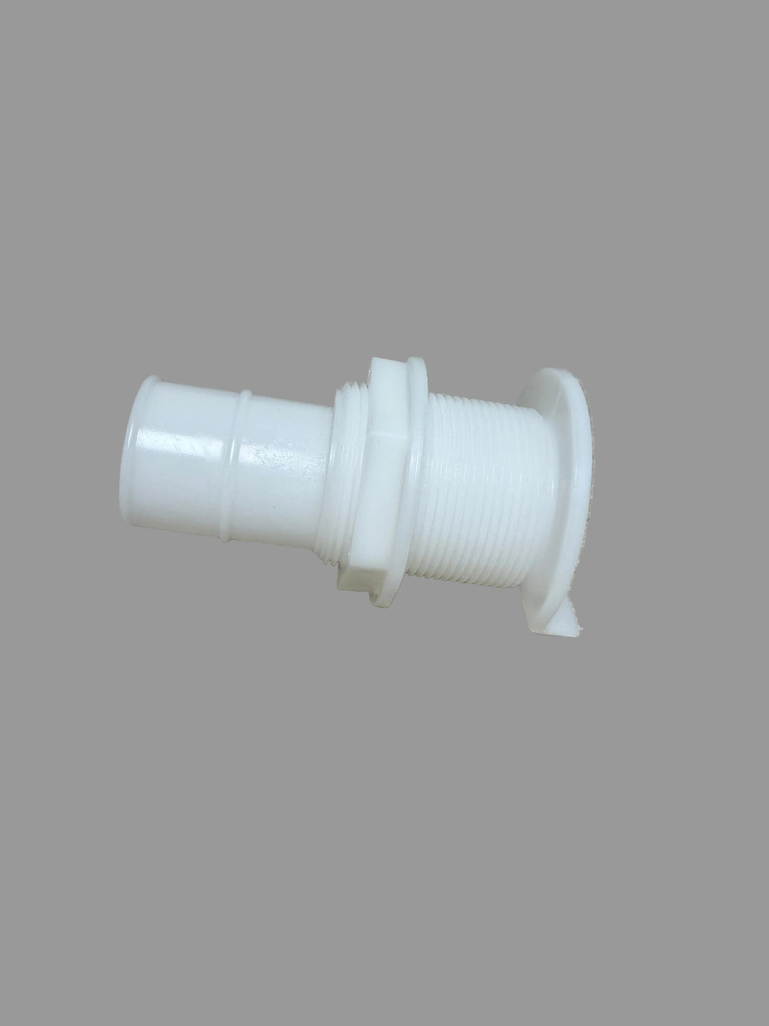 Title: 1-1/2" Barb Thru-Hull Short L-Head with Nut – UV Resistant Marine Drain Fitting