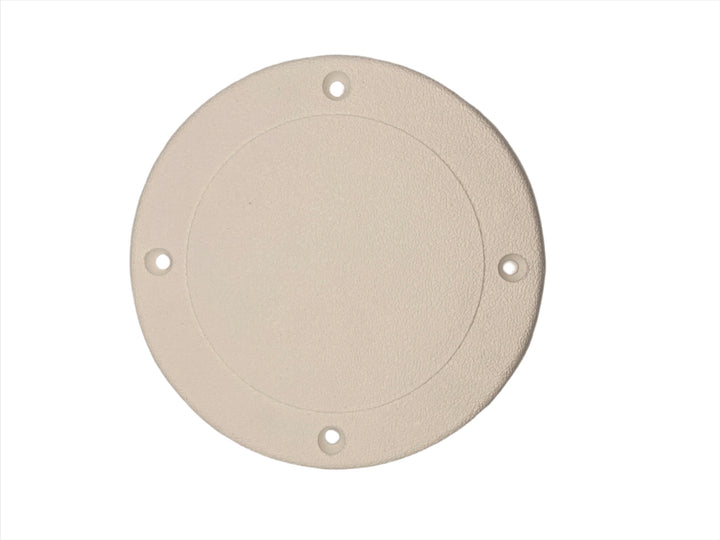 5 5/8" White Screw-Down Deck Plate