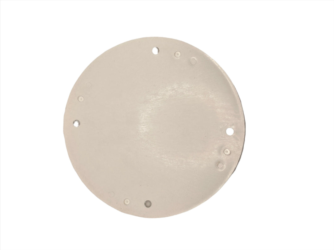 5 5/8" White Screw-Down Deck Plate